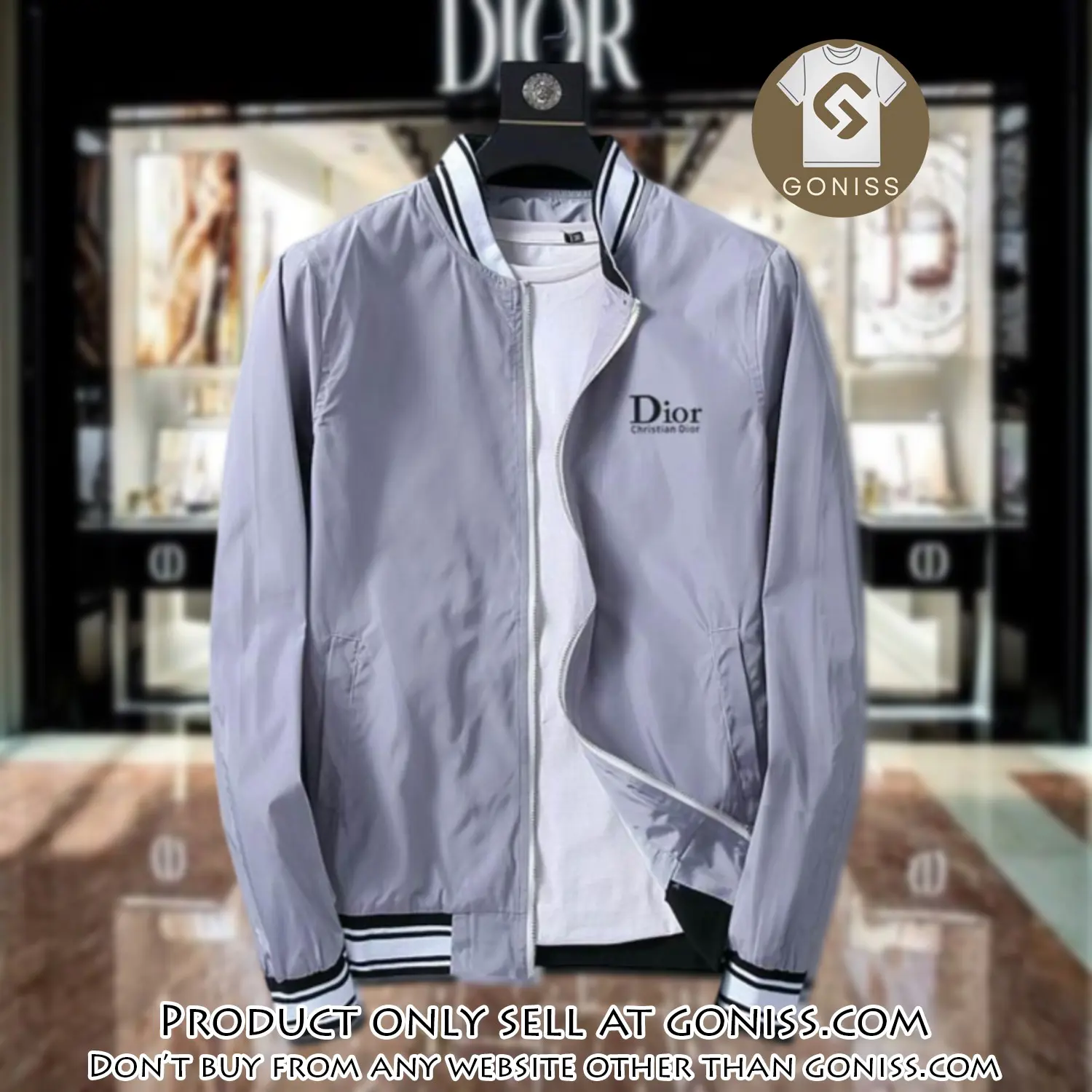 Dior luxury brand varsity zipper jacket vst1063 gn1146724